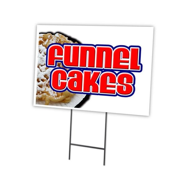 Signmission Funnel Cakes Yard Sign & Stake outdoor plastic coroplast window, C-1216 Funnel Cakes C-1216 Funnel Cakes - main